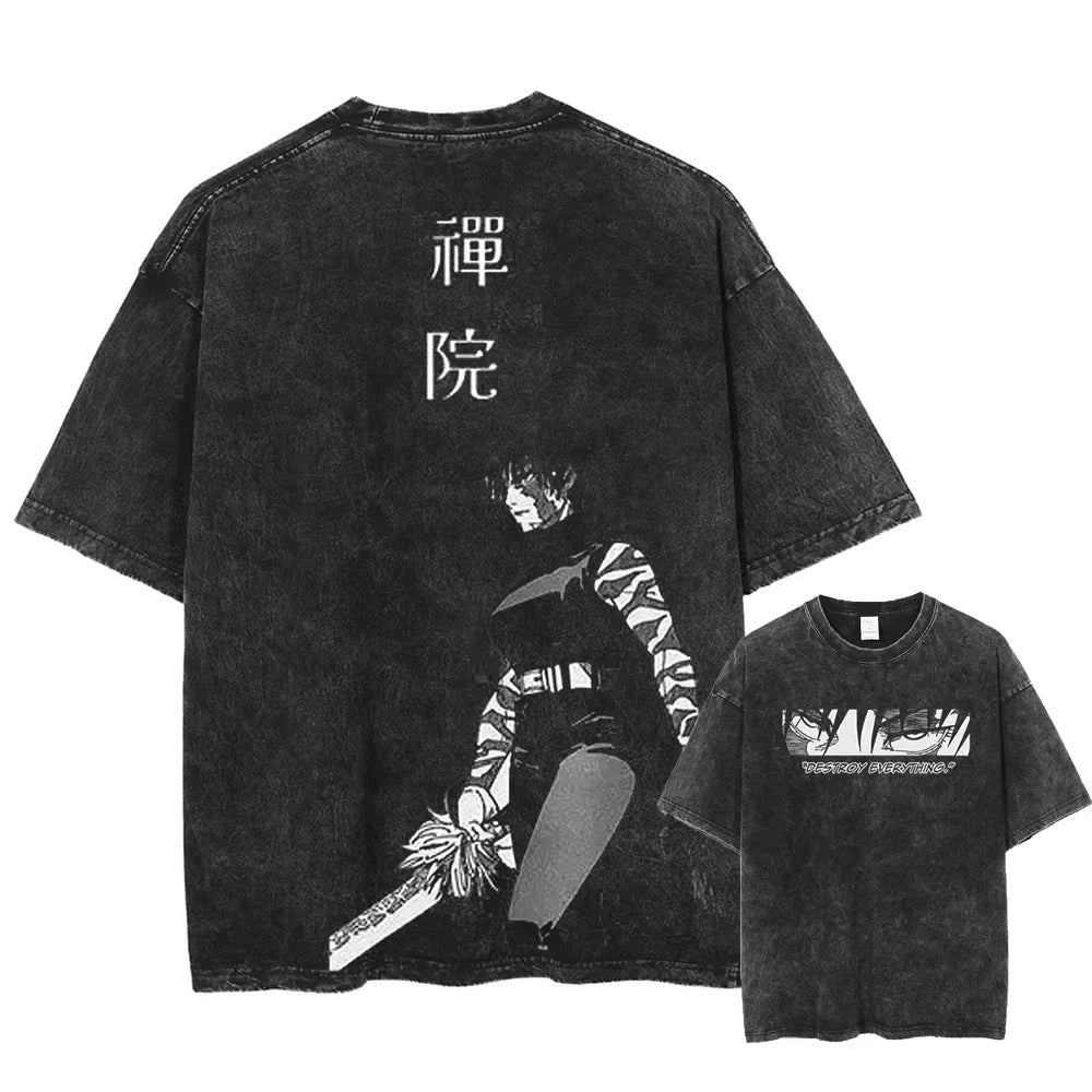 Gojo Satoru Washed Cotton T-shirt